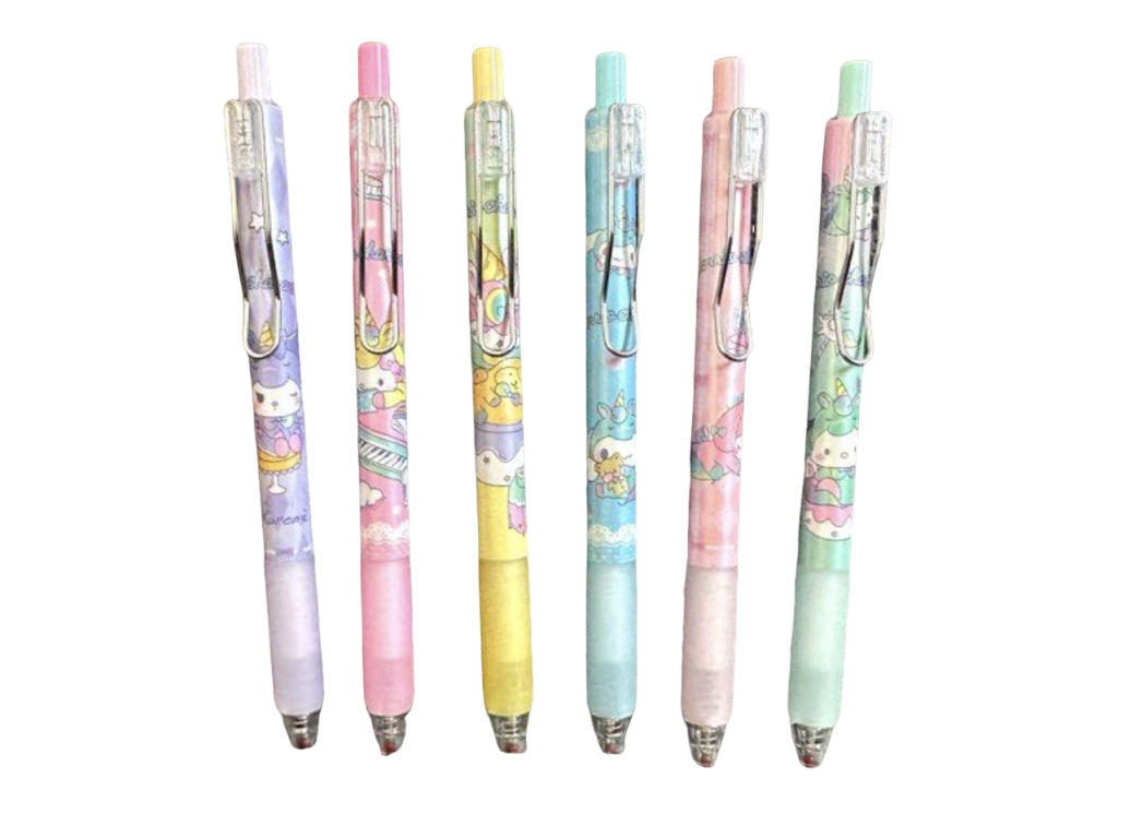 Stylo Sanrio à encre gel noire – Modèle aléatoire
