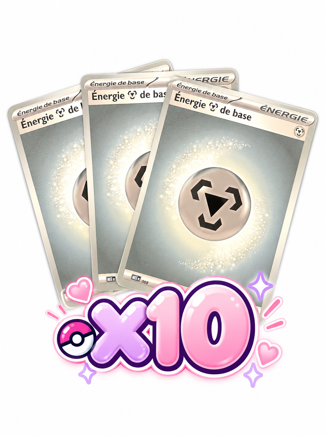 Lot de 10 Cartes Énergie Métal Pokémon - JCC Pokémon - 2025