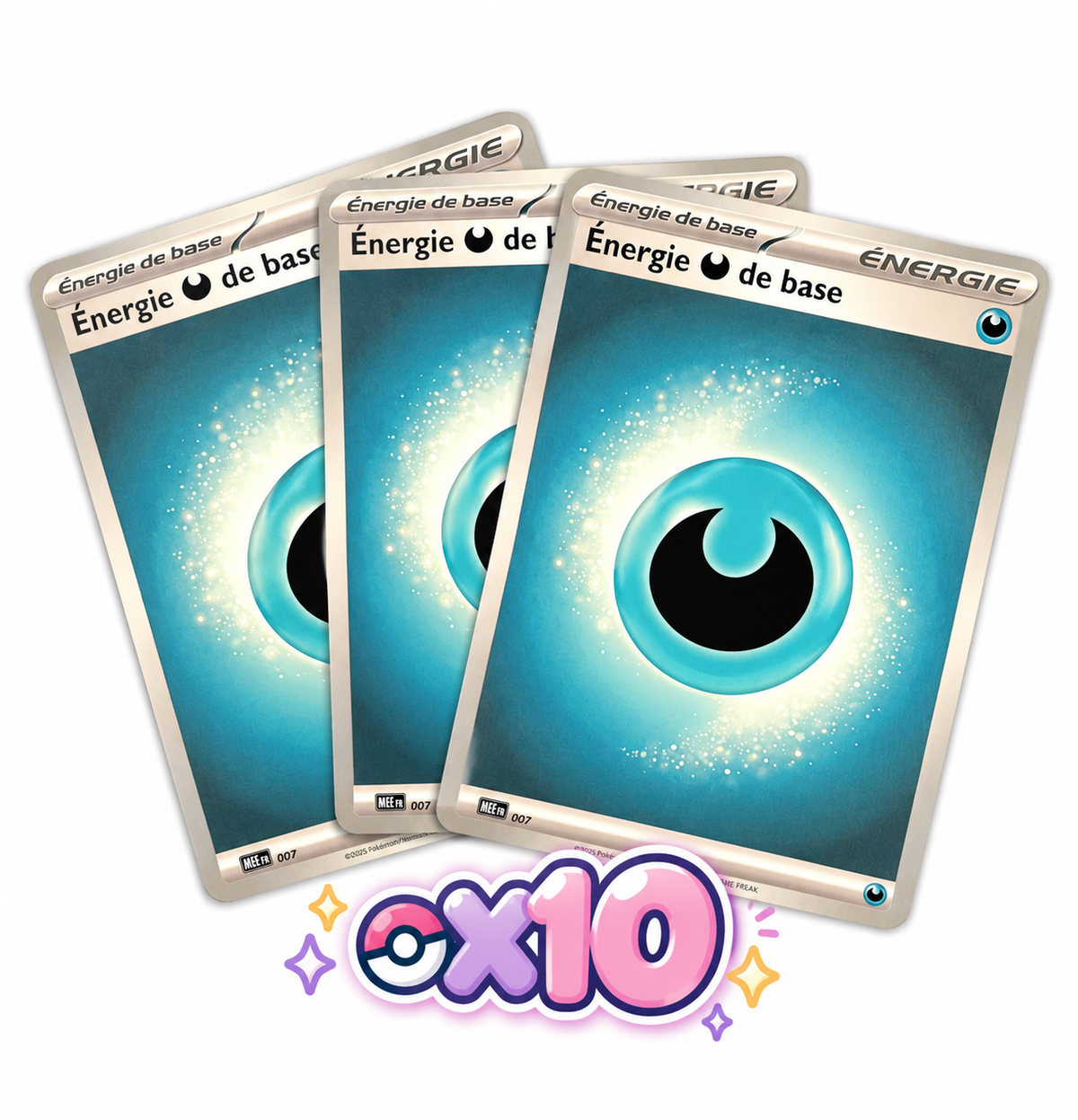 Lot de 10 Cartes Énergie Obscure Pokémon - JCC Pokémon - 2025