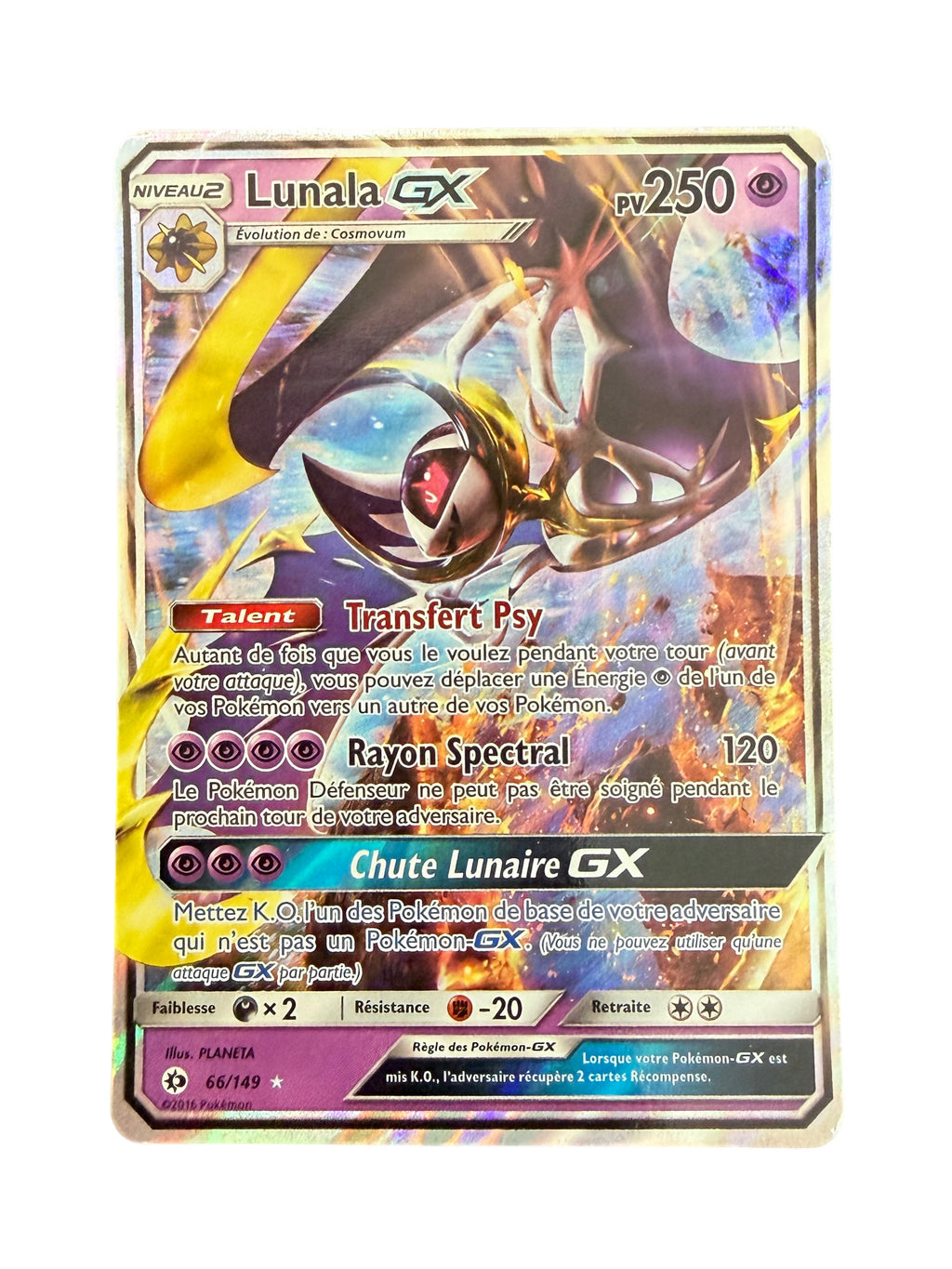 Carte Pokemon Lunala GX 66/149 - Soleil et Lune
