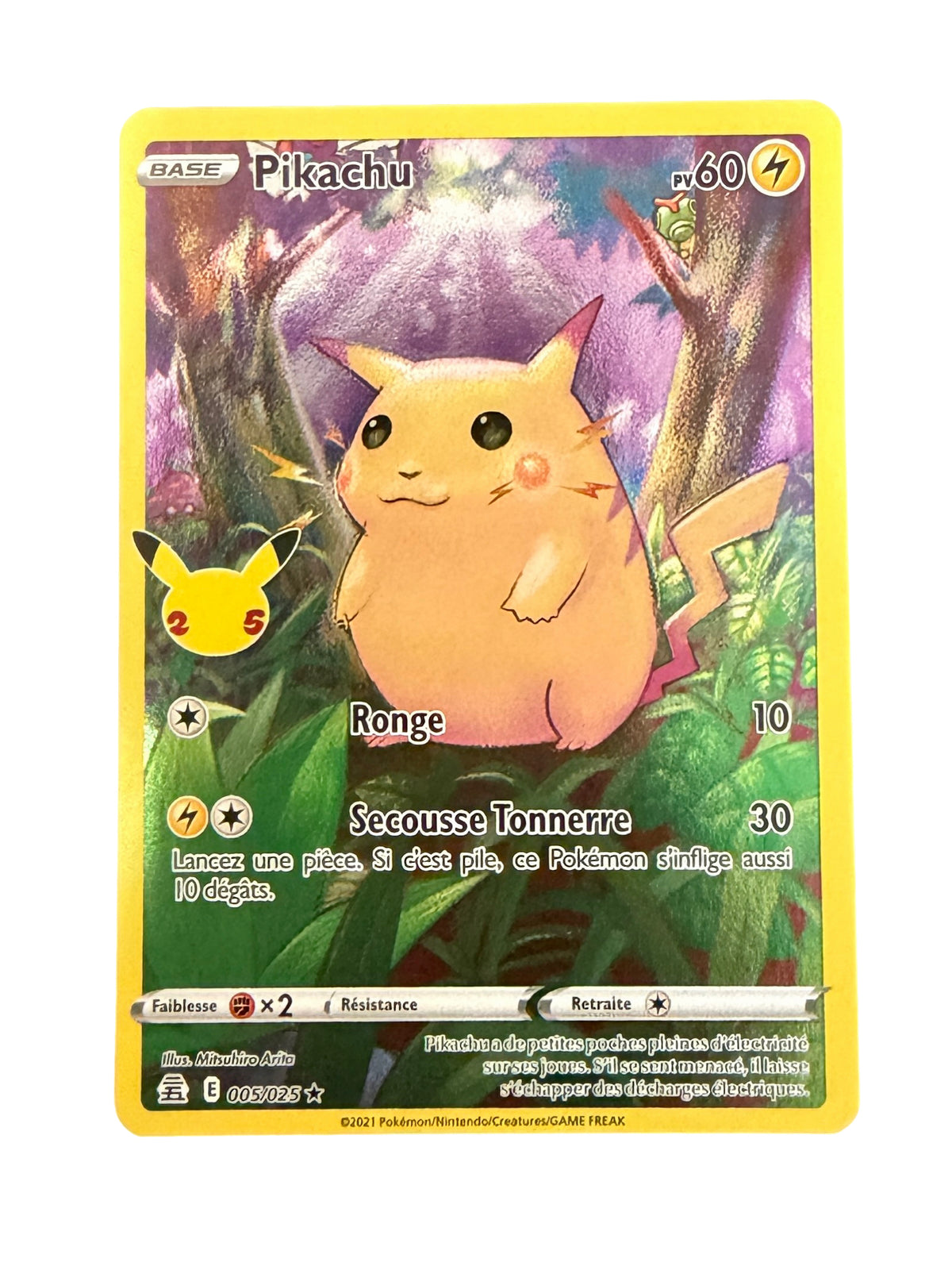 Carte Pokemon Pikachu 005/025 - Épée et Bouclier - Célébrations