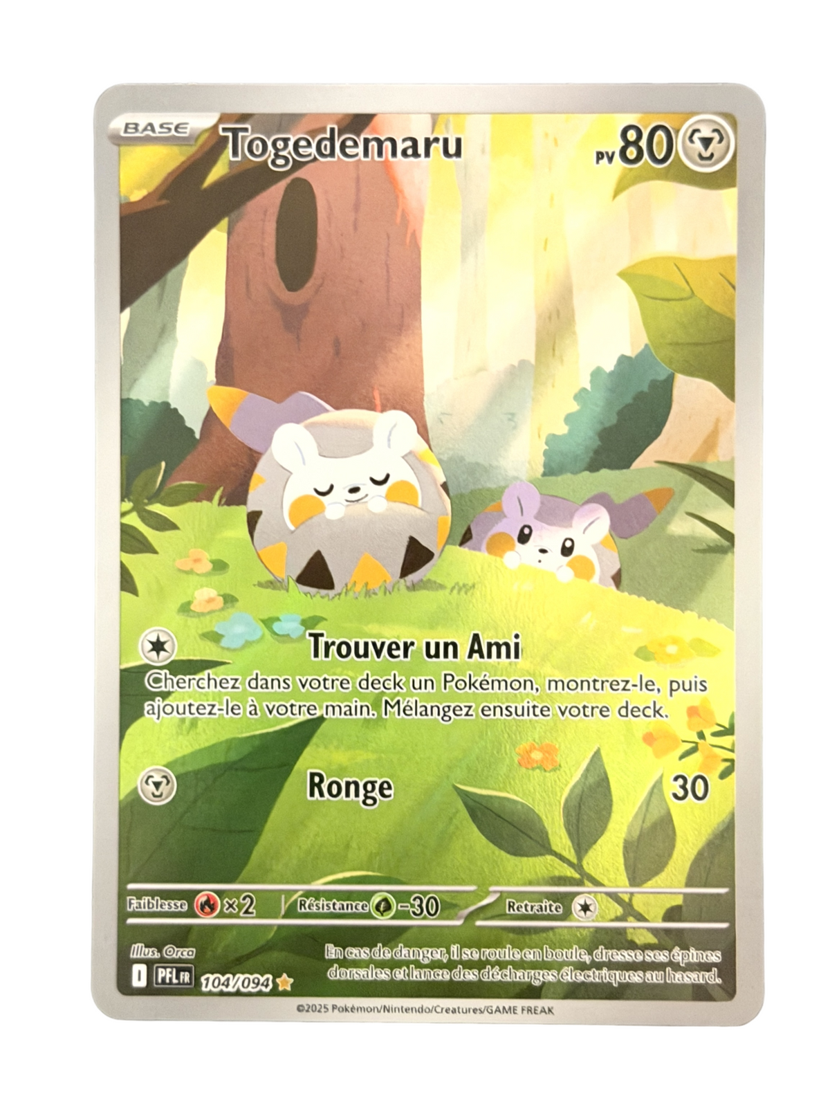 Carte Pokemon Togedemaru 104/094 - Flammes Fantasmagoriques - Méga Evolution