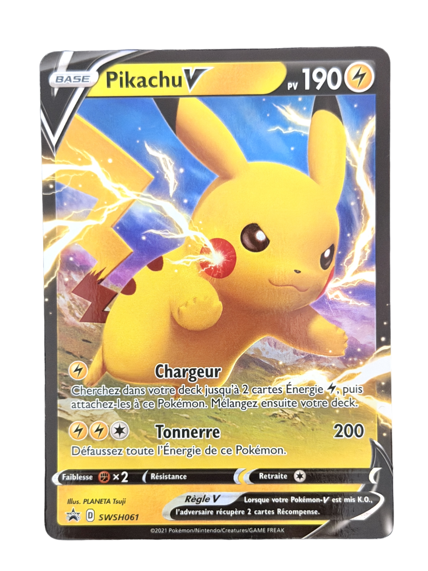 Carte Pokemon Pikachu V SWSH061 - Épée et Bouclier - Promo