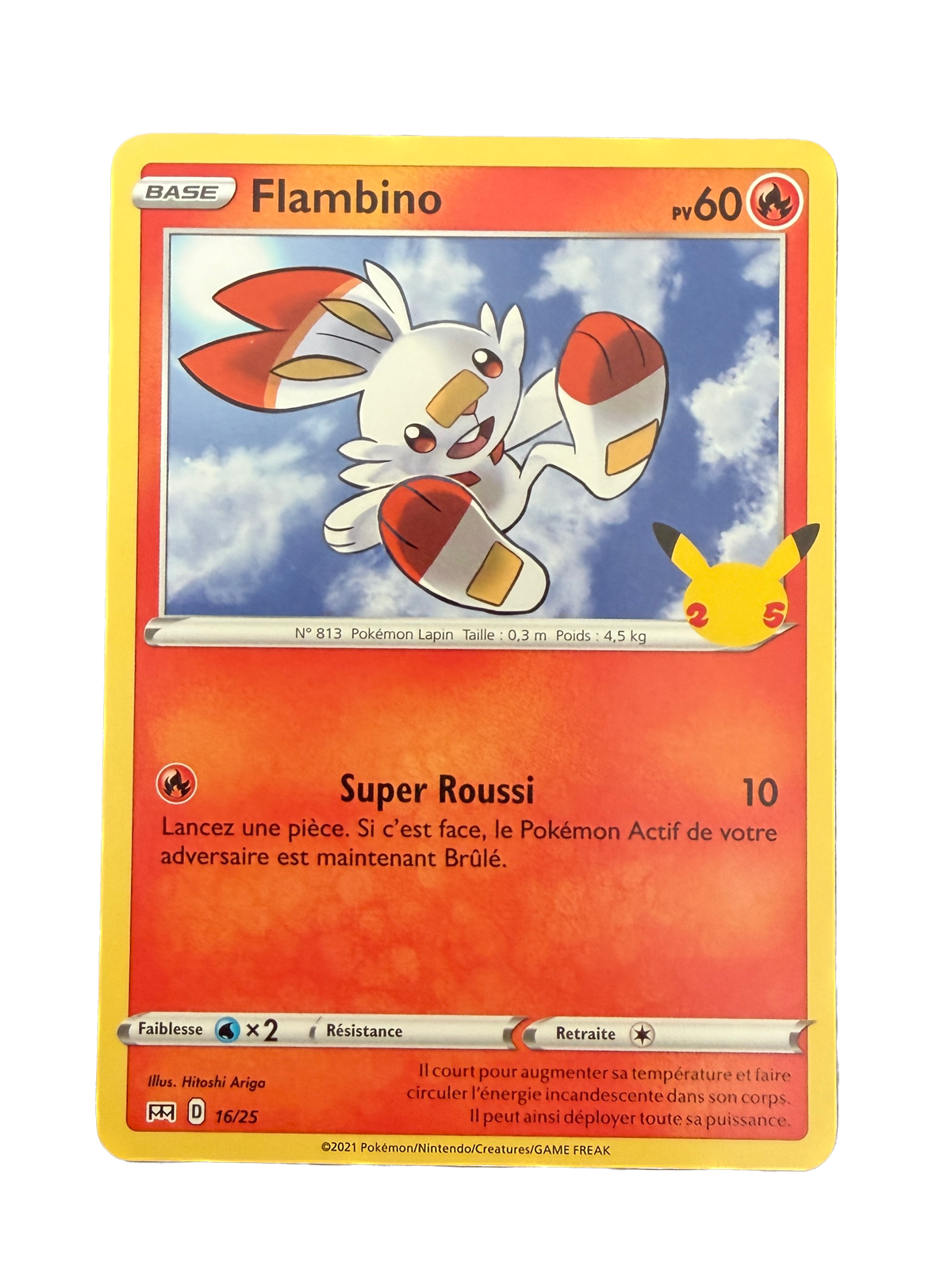 Carte Pokémon Flambino 16/25 - Promo McDonald's 2021