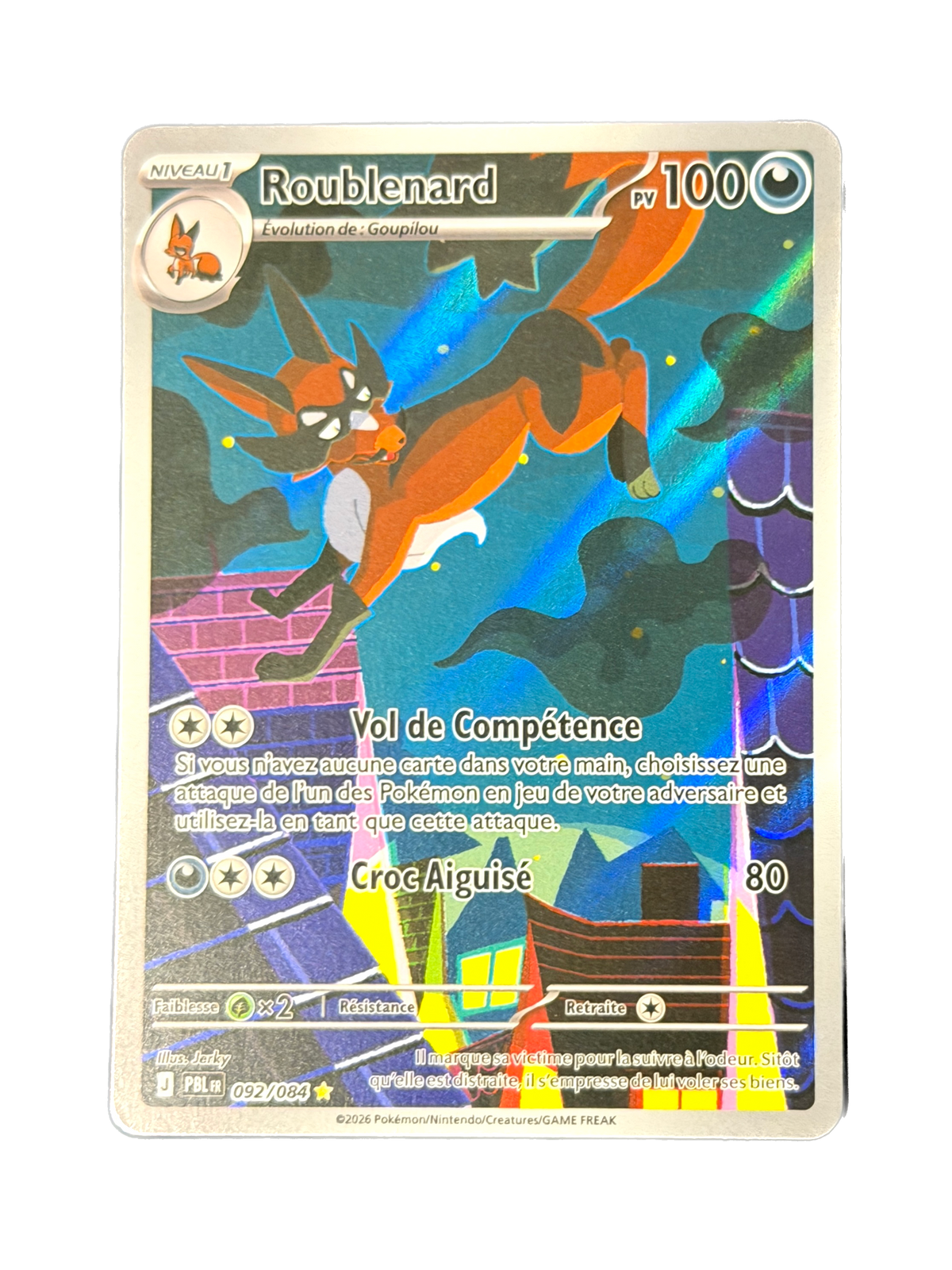 Carte Pokémon Roublenard 092/084 - Nuit Noire - Méga Evolution ME5