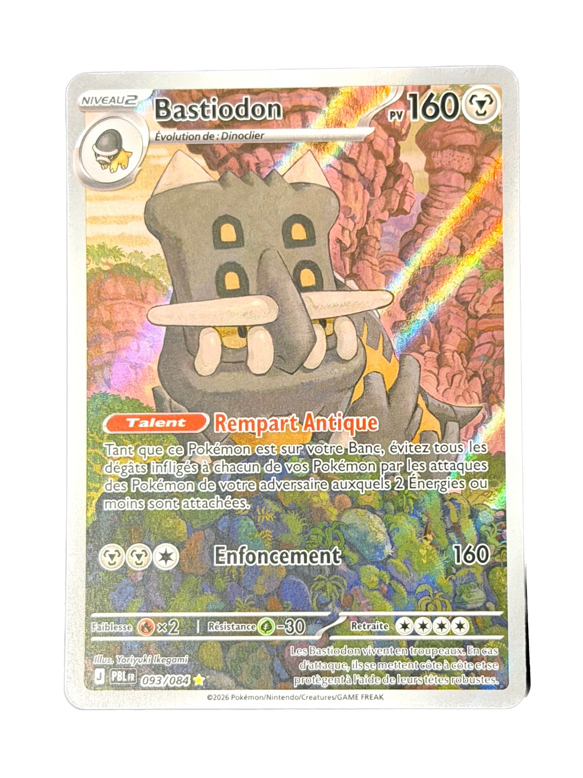 Carte Pokémon Bastiodon 093/084 - Nuit Noire - Méga Evolution ME5