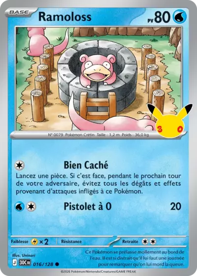 Carte Pokemon Ramoloss 016/128 - 30ᵉ Anniversaire - Méga Evolution ME5.5